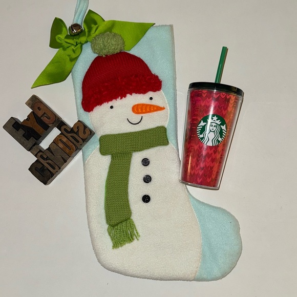 🧋🧜‍♀️STARBUCKS 2022 Holiday Sweater Weave Red 16 oz. Insulated TravelTumbler - Picture 1 of 8